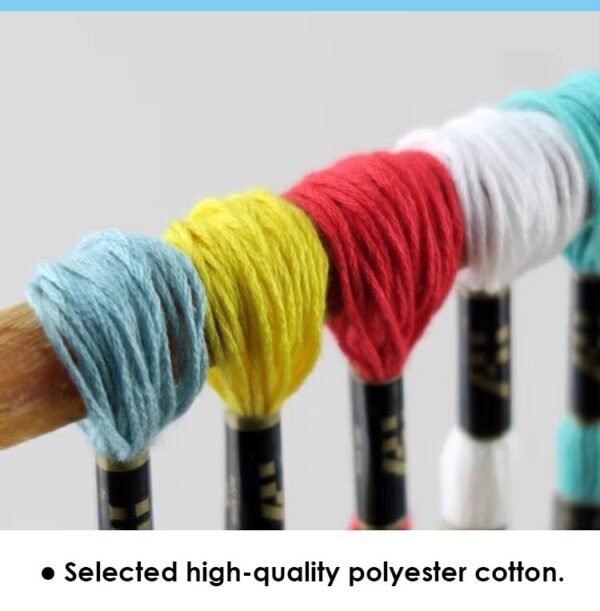 Mix Colors Cotton Embroidery Thread Floss Kit - Image 2